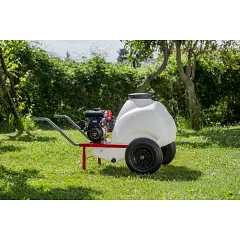 Motopompa con avvolgitubo ( non compreso) Motopompa irrorazione carrellata Acqua Spray Mod.M25-80