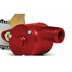 Turbo chain pneumatic saw with carving blade