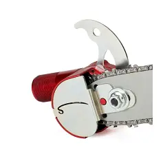 Turbo chain pneumatic saw with carving blade